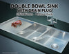 1160x460mm Handmade Stainless Steel Undermount / Topmount Kitchen Laundry Sink with Waste