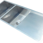 1160x460mm Handmade Stainless Steel Undermount / Topmount Kitchen Laundry Sink with Waste
