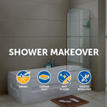 700 x 1450mm Frameless Bath Panel 10mm Glass Shower Screen By Della Francesca