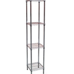 Modular Chrome Wire Storage Shelf 350 x 350 x 1800 Steel Shelving