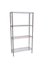 Modular Chrome Wire Storage Shelf 900 x 350 x 1800 Steel Shelving