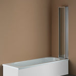 4 Fold Chrome Folding Bath Shower Screen Door Panel 1000 x 1400mm