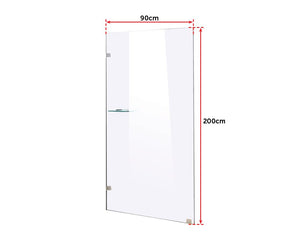 900 x 2000mm Frameless 10mm Safety Glass Shower Screen