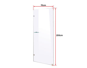 700 x 2000mm Frameless 10mm Safety Glass Shower Screen