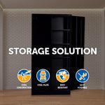 Two-Door Shelf Office Gym Filing Storage Locker Cabinet Safe