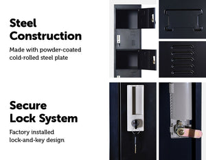 Six-Door Office Gym Shed Storage Lockers
