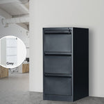 3-Drawer Shelf Office Gym Filing Storage Locker Cabinet