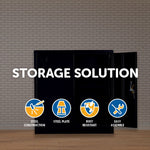 Two-Door Shelf Office Gym Filing Storage Locker Cabinet Safe