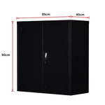 Two-Door Shelf Office Gym Filing Storage Locker Cabinet Safe