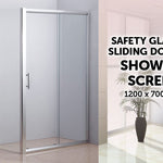 1200 X 700 Sliding Door Safety Glass Shower Screen By Della Francesca