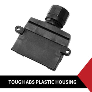 7 Pin Female Flat Socket Quick Fit Rectangle Caravan Trailer Boat Adapter Black
