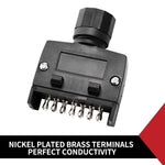7 PIN FLAT MALE PLUG FEMALE SOCKET SET TRAILER ADAPTOR CONNECTOR