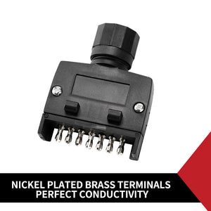 7 PIN FLAT MALE PLUG TRAILER ADAPTOR CONNECTOR