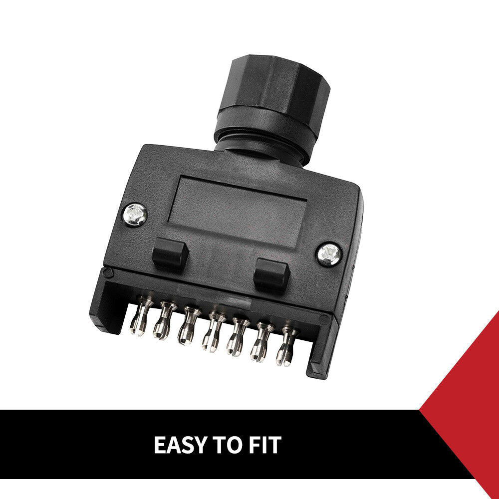 7 PIN FLAT MALE PLUG TRAILER ADAPTOR CONNECTOR