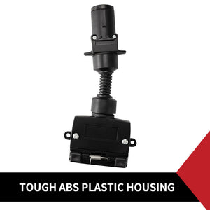 7 Pin Small Round To 7 Pin Flat Socket Trailer Connector Adaptor