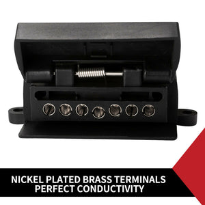 7 Pin Small Round To 7 Pin Flat Socket Trailer Connector Adaptor