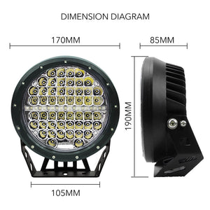 7inch Cree Round Spot LED Driving Lights Spotlights Lamp Offroad 4WD 4x4