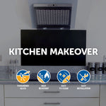 Toughened 60cm x 70cm Black Glass Kitchen Splashback