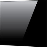 Toughened 90cm x 75cm Black Glass Kitchen Splashback