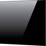 Toughened 90cm x 70cm Black Glass Kitchen Splashback