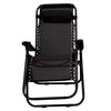 2 x Black Lounge Chairs - Patio Outdoor Garden Yard Beach Caravan