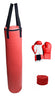 70lb Red Heavy Bag Kit Punching Boxing Bag Gloves Hand Wraps