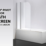 180&deg; Pivot Door 6mm Safety Glass Bath Shower Screen 1000x1400mm By Della Francesca