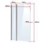 180&deg; Pivot Door 6mm Safety Glass Bath Shower Screen 1000x1400mm By Della Francesca