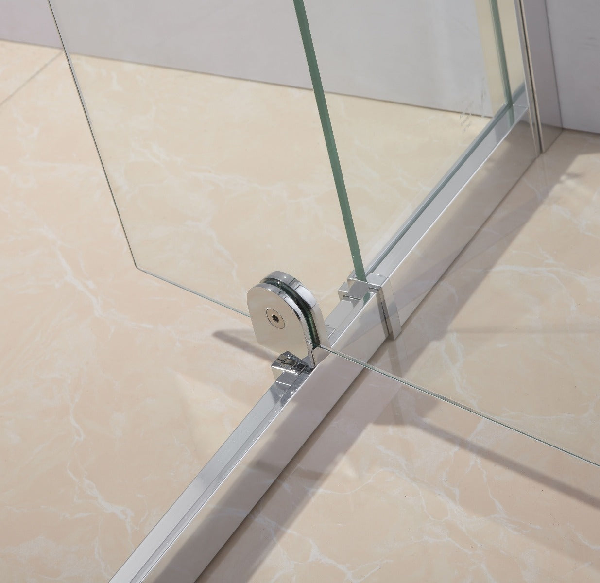 820-900 Finger Pull Wall to Wall Shower Screen By Della Francesca