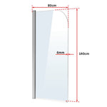 180&deg; Pivot Door 6mm Safety Glass Bath Shower Screen 800x1400mm By Della Francesca