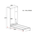 Palermo Single Size Wall Bed