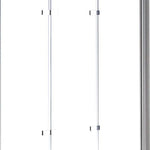 3 Fold Chrome Folding Bath Shower Screen Door Panel 1300mm x 1400mm
