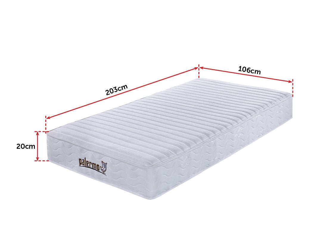 Palermo Contour 20cm Encased Coil King Single Mattress CertiPUR-US Certified Foam