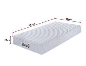Palermo Contour 20cm Encased Coil King Single Mattress CertiPUR-US Certified Foam