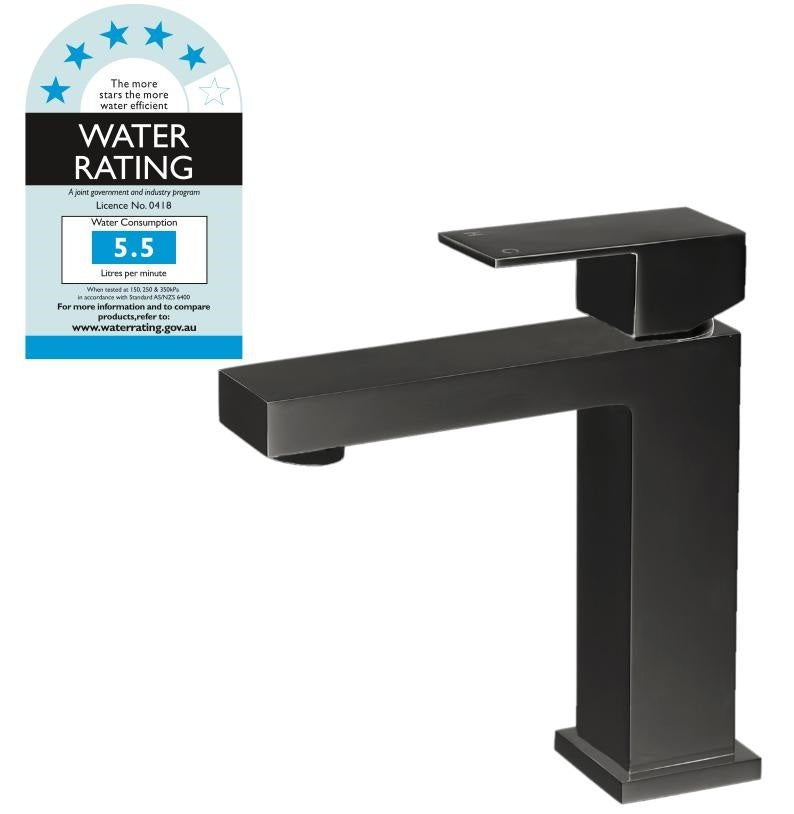 Basin Mixer Tap Faucet Electroplated Matte Black Finish