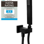 Hand Shower Bath Set with Brass Bracket Electroplated Matte Black Finish
