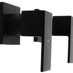 Chrome Bathroom Shower / Bath Mixer Tap Set Electroplated Matte Black Finish
