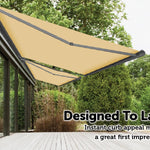 5.0m x 3.0m Retractable Folding Arm Awning Heavy Duty Full Cassette Motorised