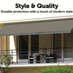 5.0m x 3.0m Retractable Folding Arm Awning Heavy Duty Full Cassette Motorised