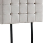 Linen Fabric Single Bed Deluxe Headboard Bedhead - Beige