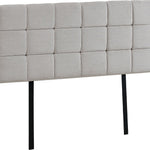 Linen Fabric Double Bed Deluxe Headboard Bedhead - Beige