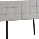 Linen Fabric Queen Bed Deluxe Headboard Bedhead - Beige