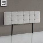 Linen Fabric King Bed Deluxe Headboard Bedhead - Beige