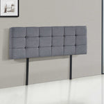 Linen Fabric Double Bed Deluxe Headboard Bedhead - Grey