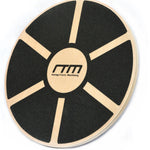 Heavy Duty 15.5" Wooden Balance Board with Non-Slip Pad Fitness