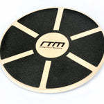 Heavy Duty 15.5" Wooden Balance Board with Non-Slip Pad Fitness