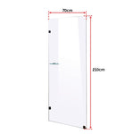 700 x 2100mm Frameless 10mm Safety Glass Shower Screen
