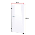 900 x 2100mm Frameless 10mm Safety Glass Shower Screen