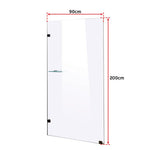 900 x 2000mm Frameless 10mm Safety Glass Shower Screen