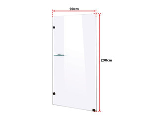 900 x 2000mm Frameless 10mm Safety Glass Shower Screen